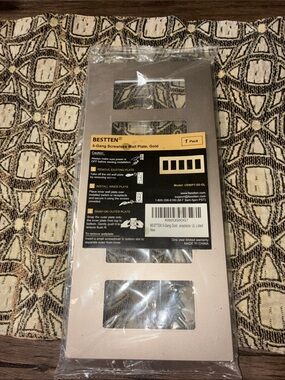 Gold 5-Gang Screwless Wall Plate – 1 Pack